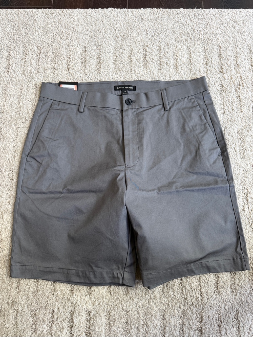Men’s Banana Republic Chino Shorts 9” Gray Brand New Size 34